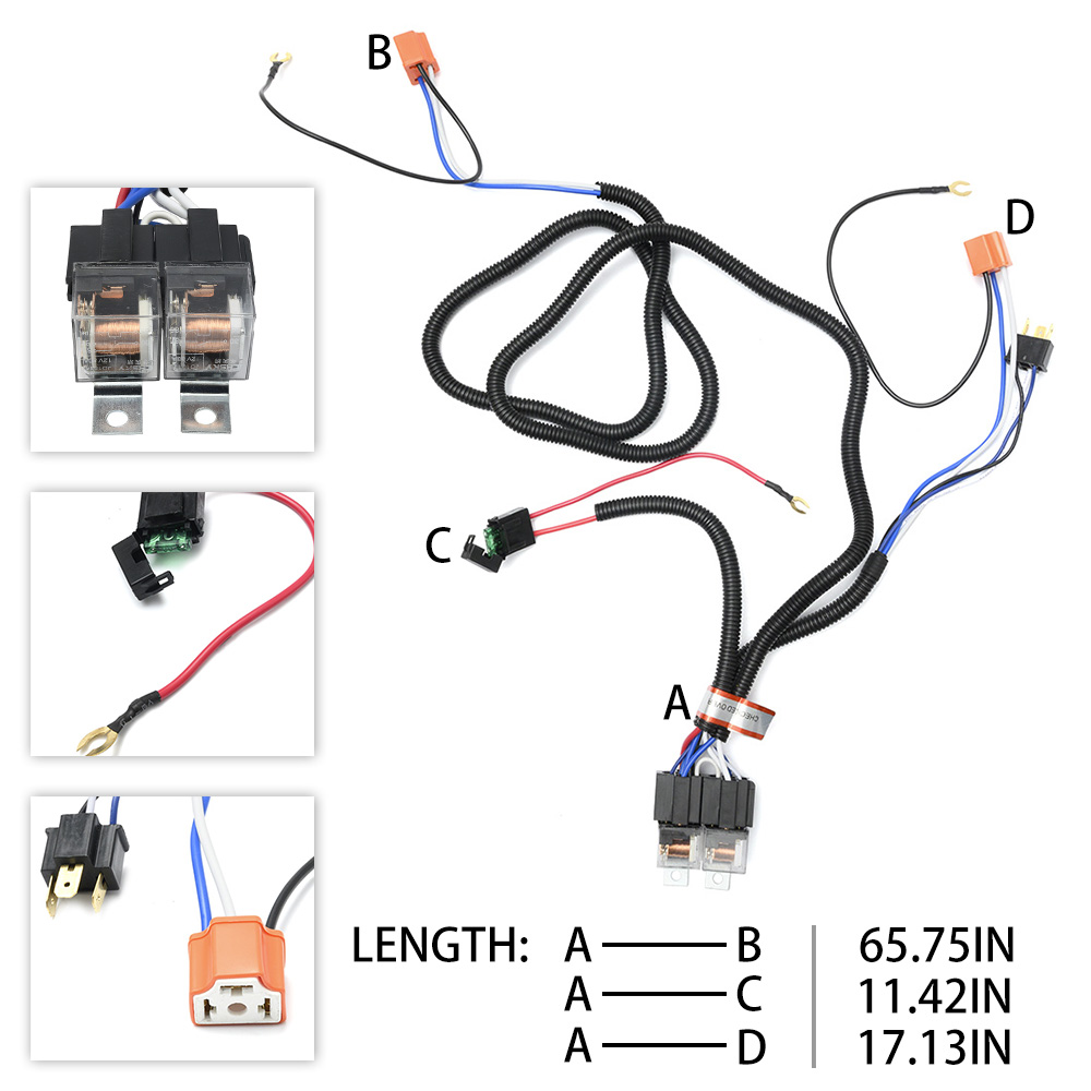 Outdoor Camping Jeep - Kit Relay Lampu Depan H4 9003