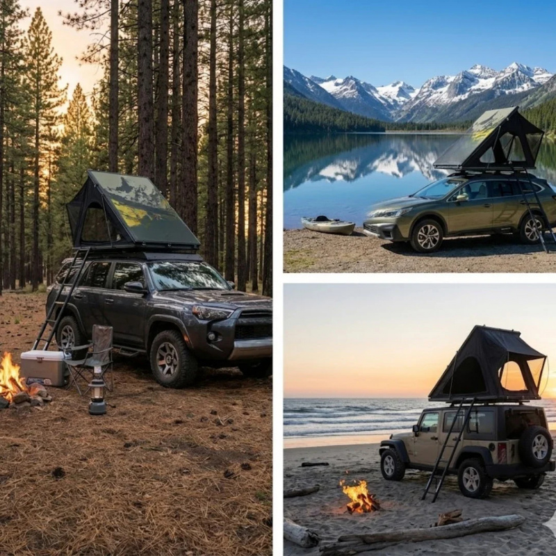 Outdoor Camping Tents For Sale - Tenda Atap Mobil Serat Karbon Aluminium