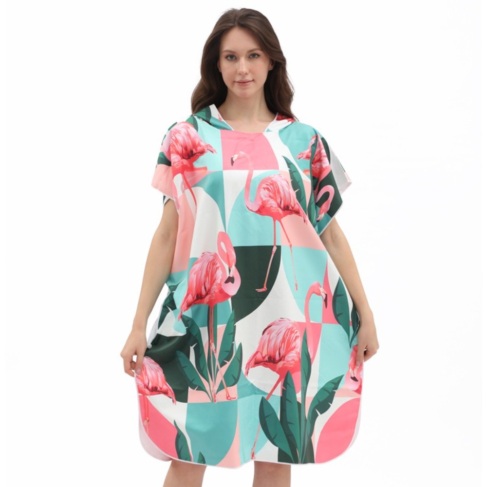 Camp Towel Microfiber - Jubah Mandi Wanita Flamingo 31.5X39 Inci