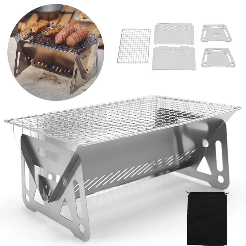 Outdoor Camping Gas Heater - Pemanggang Barbekyu Lipat Portabel, Kompor Pemanas
