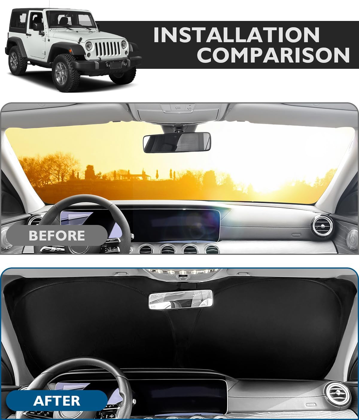 Penutup Kaca Depan untuk Jeep  - Outdoor Camping Jeep ulasan dan harga