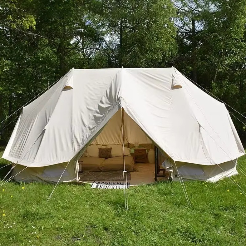 Tenda Dinding Kanvas Katun 4 M - Outdoor Yurt Camping ulasan dan harga