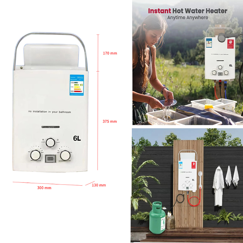 Pemanas Air Propana 6L Pemanas - Outdoor Camping Gas Heater ulasan dan harga