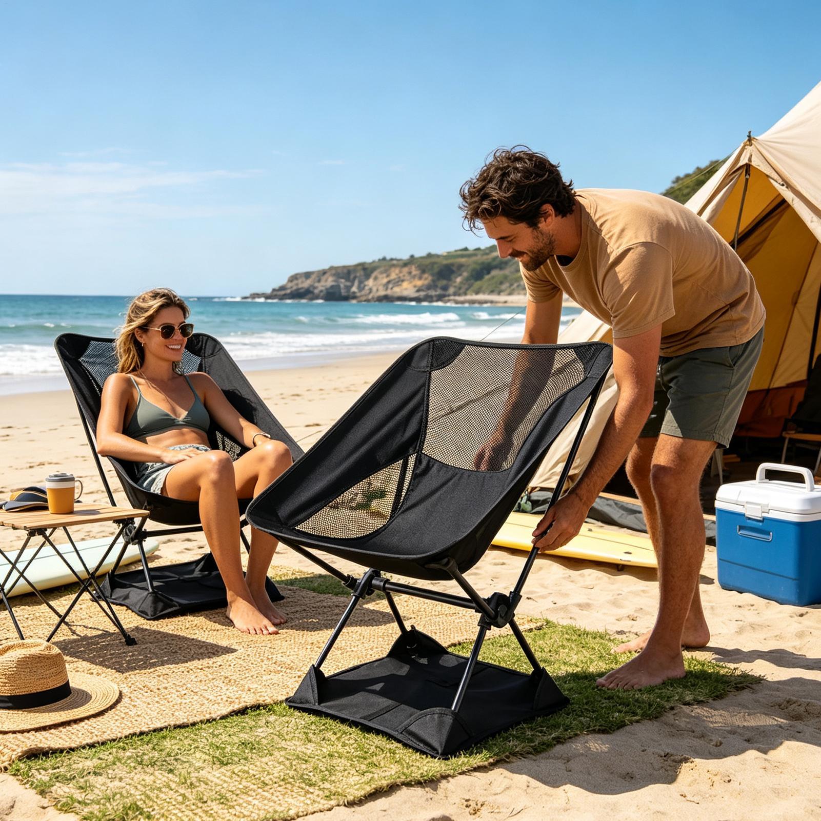 Alas Kursi Lipat Anti-Tenggela - Outdoor Camping Loveseat ulasan dan harga