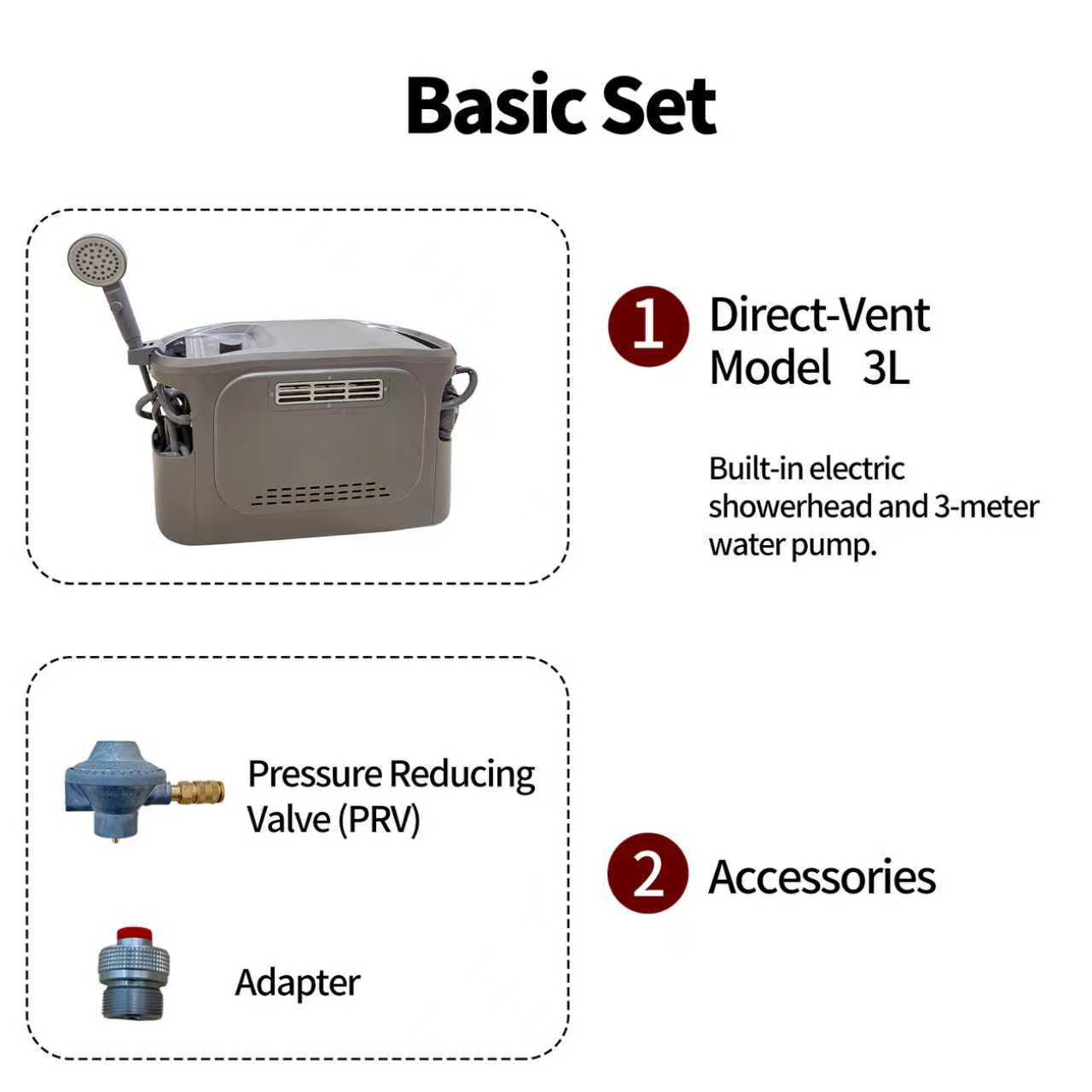 Pemanas Air Gas Portabel Dual  - Outdoor Camping Gas Heater ulasan dan harga