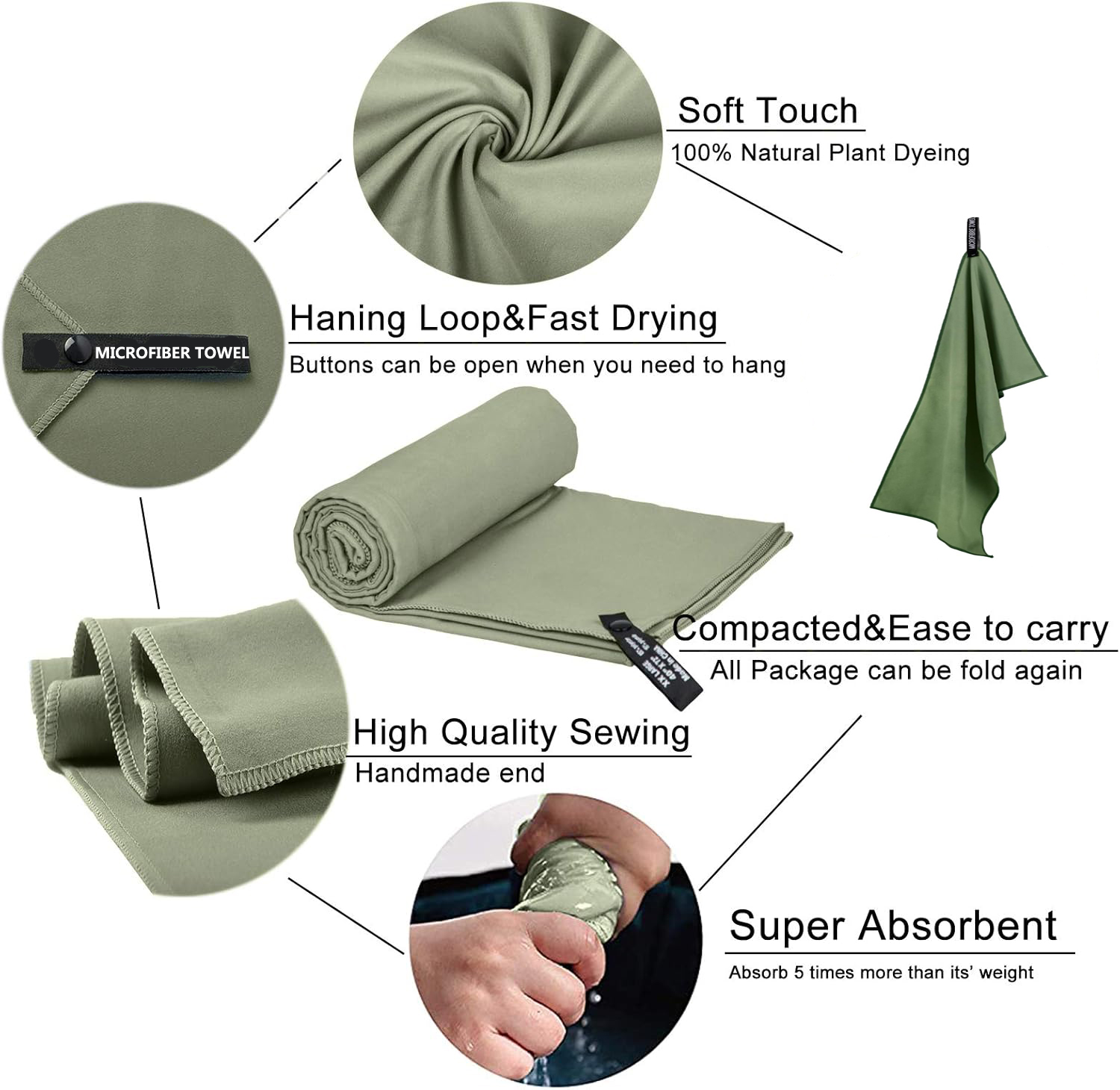 Handuk Berkemah Serat Mikro Ce - Camp Towel Microfiber ulasan dan harga